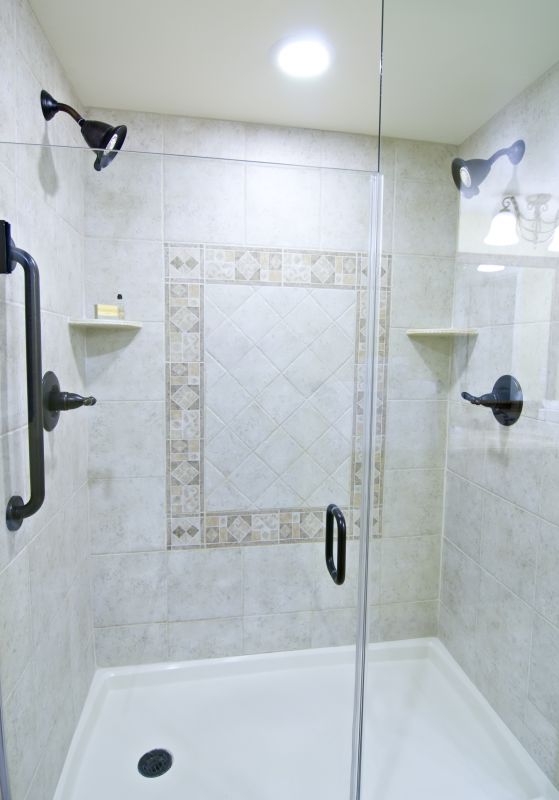 Modern Shower with Glass Doors